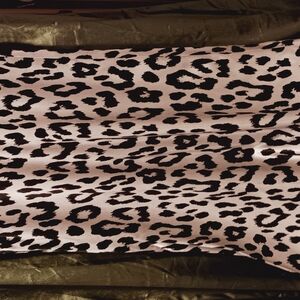 Leopard Print Satin Skirt